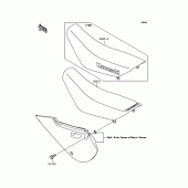 Схема вузла: Сидіння для Kawasaki KLX110 KLX110