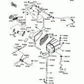 Схема вузла: Повітряний фільтр(1/2) для Kawasaki ZX1100 ZZ-R1100