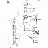 Схема узла: Задний тормозной цилиндр для Kawasaki ZX1000 ZX-10
