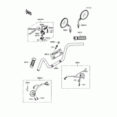 Схема вузла: Кермо & Пульт управління кермовим для Kawasaki VN750 Vulcan 750