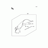 Схема узла: Аксессуары(Ветровое стекло) для Kawasaki ZX1000 Ninja ZX-10R