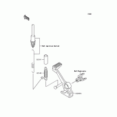 Схема вузла: Brake pedal/torque link для Kawasaki ZR750 Z750
