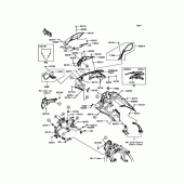Схема вузла: Облицювальні елементи для Kawasaki EX650 Ninja 650 ABS