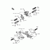 Схема узла: Подножки для Kawasaki ZX1400 ZZR1400 ABS