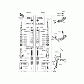 Схема вузла: Вилка передньої осі для Kawasaki KX85 KX85-II