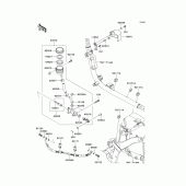 Схема вузла: Задній гальмівний циліндр для Kawasaki VN900 Vulcan 900 Custom