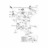 Схема узла: Топливный бак для Kawasaki ZR750 Z750