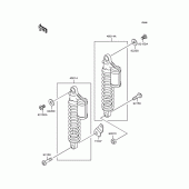 Схема узла: Подвеска/амортизатор для Kawasaki ZR1100 Zephyr 1100RS