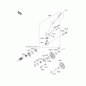 Схема вузла: Kickstarter mechanism для Kawasaki KX250/ KX252 KX250F