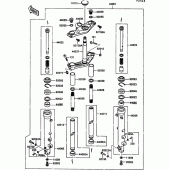 Схема узла: Вилка передней оси для Kawasaki ZX900 GPZ900R