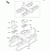 Схема вузла: Клапанна кришка для Kawasaki ZR750 Zephyr