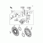 Схема вузла: Переднє гальмо для Kawasaki EX650 ER-6F ABS