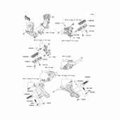 Схема узла: Подножки для Kawasaki ZX1400 Ninja ZX-14
