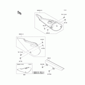 Схема вузла: Задні бічні обтічники & Захист ланцюга для Kawasaki KLX110 KLX110