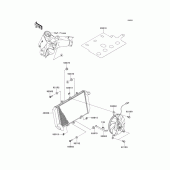 Схема вузла: Радіатор для Kawasaki ZR1000 Z1000