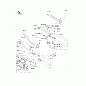 Схема вузла: Вихлопна система для Kawasaki VN900 Vulcan 900 Custom