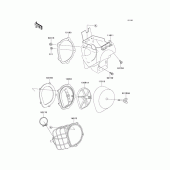 Схема узла: Воздушный фильтр для Kawasaki KX250/ KX252 KX250