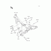 Схема вузла: Кріплення двигуна для Kawasaki KMX125