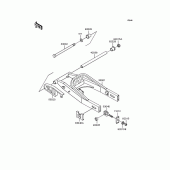 Схема вузла: Задній важіль (Маятник) для Kawasaki KMX50 KSR-I