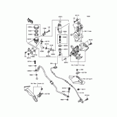 Схема узла: Задний тормозной цилиндр для Kawasaki ZX1000 Ninja ZX-10R