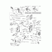 Схема вузла: Радіатор (1/2)(s9f/saf) для Kawasaki KLX250 KLX250