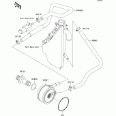 Схема вузла: Олійний охолоджувач для Kawasaki ZX900 Ninja ZX-9R