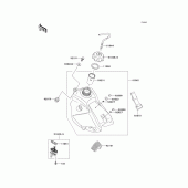 Схема узла: Топливный бак для Kawasaki KX65