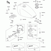 Схема вузла: Паливний бак(1/2)(zr550-b2) для Kawasaki ZR550 Zephyr