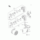 Схема вузла: Масляний насос для Kawasaki KLE500