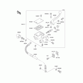 Схема узла: Передний тормозной цилиндр для Kawasaki KLX250 KLX250