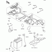 Схема узла: Электрооборудование для Kawasaki ER500 ER-5