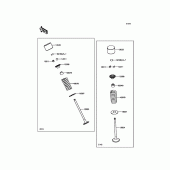 Схема узла: Клапан(ы) для Kawasaki KLE300 Versys-X 300 ABS