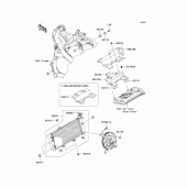 Схема вузла: Радіатор для Kawasaki KLE650 Versys 650