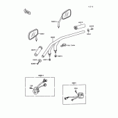 Схема вузла: Кермо & Пульт управління рульовим для Kawasaki VN1500 Vulcan 1500L