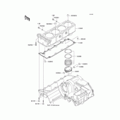 Схема узла: Цилиндр & Поршень для Kawasaki ZR1200 ZRX1200 DAEG