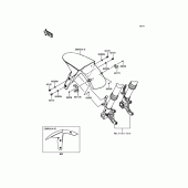 Схема вузла: Переднє крило для Kawasaki ZX636 Ninja ZX-6R ABS 30th Anniversary Edition