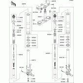 Схема вузла: Передня вилка(b3h/b4h) для Kawasaki ZX1200 Ninja ZX-12R
