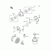 Схема вузла: Масляний насос & Масляний фільтр для Kawasaki ZR400 ZRX-II