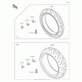 Схема вузла: Шини для Kawasaki ZX1000 Ninja 1000 ABS