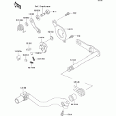 Схема вузла: Перемикач передач для Kawasaki KX250/KX252 KX250