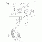 Схема узла: Передний тормоз для Kawasaki KLX140 KLX140G