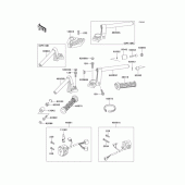 Схема вузла: Кермо & Пульт управління рульовим для Kawasaki ZG1000 1000GTR