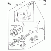 Схема узла: Опционные детали (Kickstarter) для Kawasaki KL650 KLR650