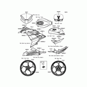 Схема вузла: Decals(Green) для Kawasaki EX300 Ninja 300