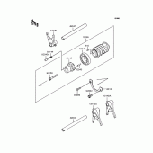 Схема вузла: Копірний вал & Вилки для Kawasaki EJ650 W650