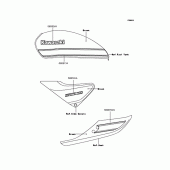 Схема вузла: Наклейки (Зелений A6S) для Kawasaki ZR1100 Zephyr 1100