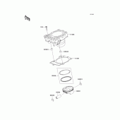 Схема узла: Цилиндр & Поршень для Kawasaki KX250/ KX252 KX250F