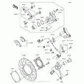 Схема узла: Задний тормоз для Kawasaki ZX1000 Ninja 1000 ABS