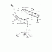 Схема узла: Side cover/chain case для Kawasaki ZX1100 Ninja ZX-11