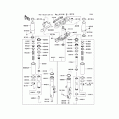 Схема узла: Передняя вилка(1/2) для Kawasaki VN1700 VN1700 Classic